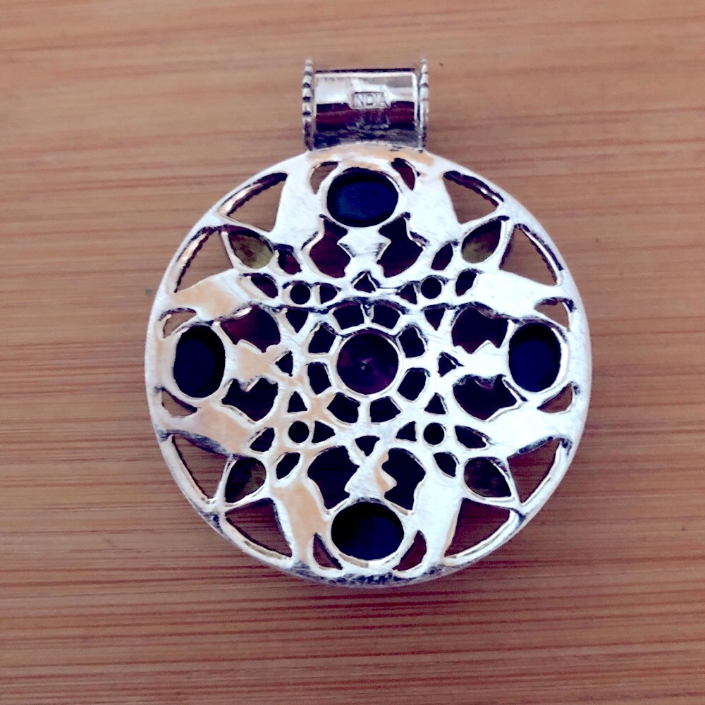 $89 Doug Paulus Estate Drop Pendant marked dp 925 India - Picture 6 of 6